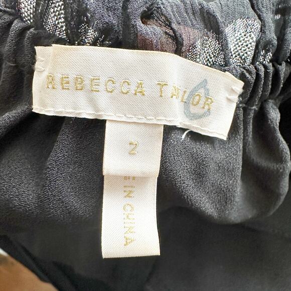 Rebecca Taylor‎ Black Silver Metallic Formal Jumpsuit Women’s Size 2 - Picture 10 of 16